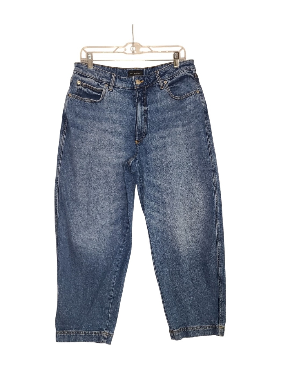 ​Free Assembly High Rise Wide Leg Denim Jeans Medium Wash Size 12